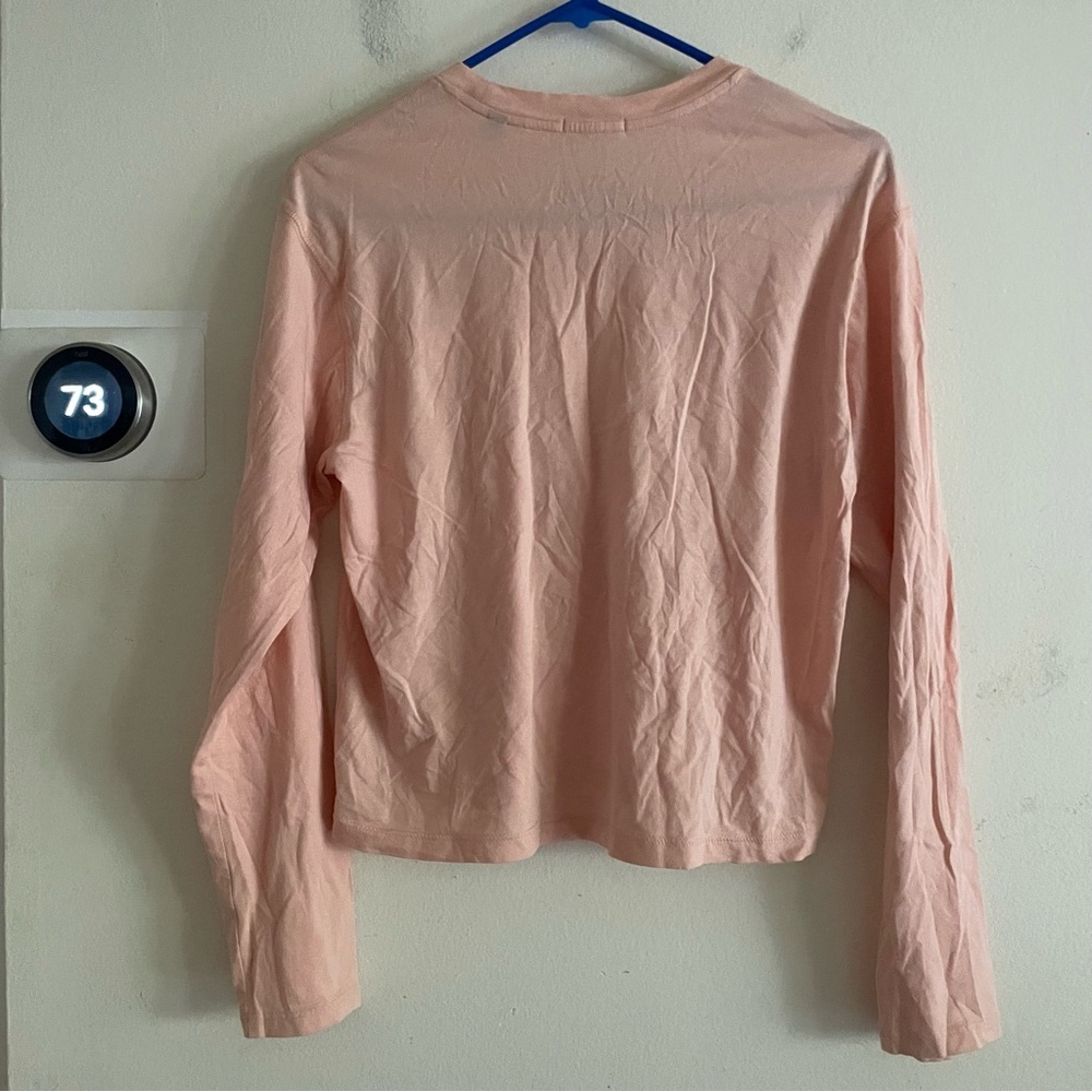 ATM Anthony Thomas Melillo Pink Long Sleeve Relaxed Tee XS
